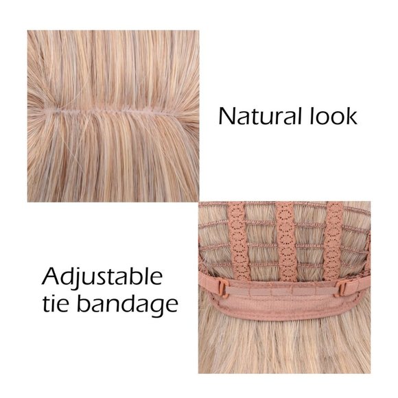 Natural Wavy Short Bob With Air Bangs Women's Shoulder Length Wigs Curly Wavy - Picture 6 of 6